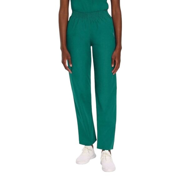 Landau Women's 2X Large Hunter Green Elastic Waist Scrub Pants - Picture 4 of 11